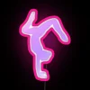 A Silhouette Of A Double Stag Handstand RGB Neon Sign
