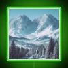 Vibrant RGB Neon Wall Sign with Snowy Mountain Landscape Design