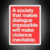 Neon Sign: Thought-Provoking Home Decor with Social Commentary and Warning Message