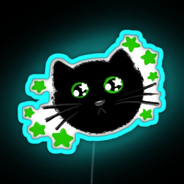 A Star Kitty RGB Neon Sign