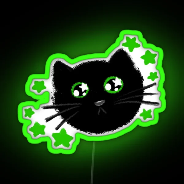 A Star Kitty RGB Neon Sign