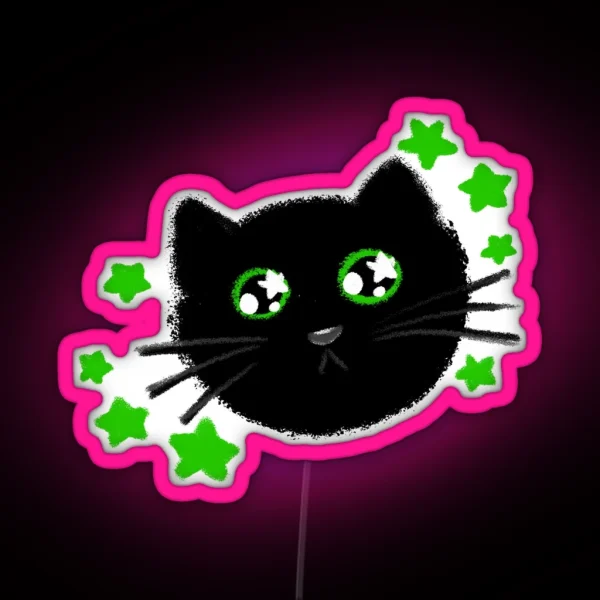 A Star Kitty RGB Neon Sign