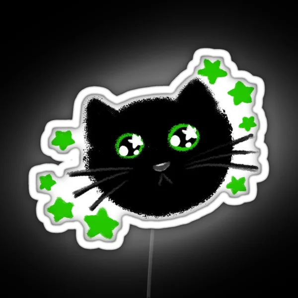 A Star Kitty RGB Neon Sign