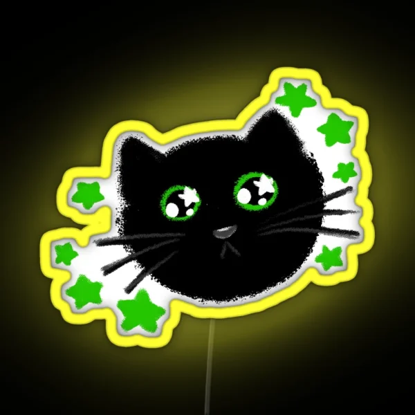 A Star Kitty RGB Neon Sign