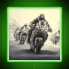Vibrant Neon Sign with Superbike Racing Design and Colorful Accent