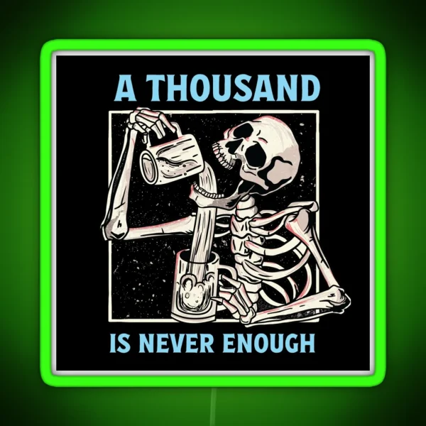 A Thousand Is Not Enough AA NA Recovery RGB Neon Sign