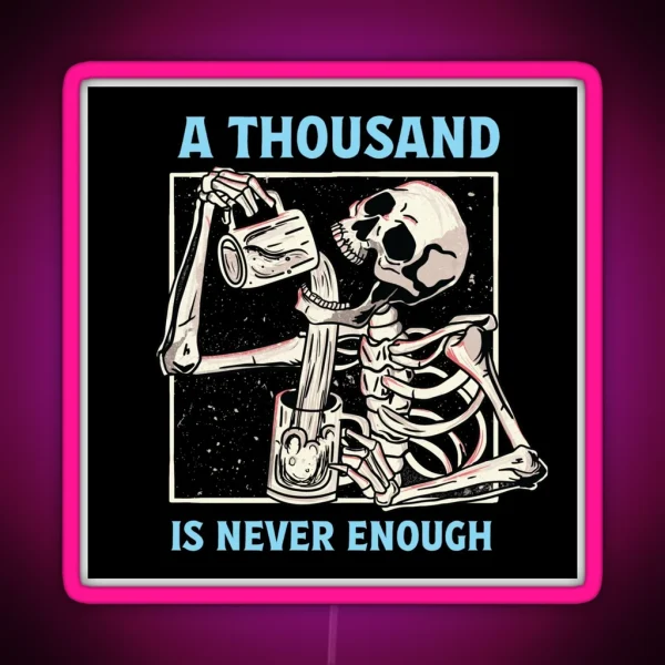 A Thousand Is Not Enough AA NA Recovery RGB Neon Sign