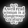 Embracing feminism and literacy with bold, radiant, colorful elegance.
