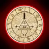 Add mystical ambiance with this glowing wheel of destiny prophecy.