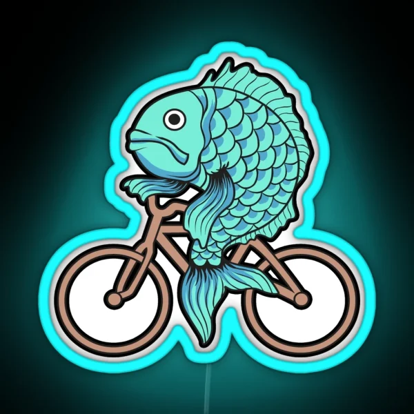 A Woman Without A Man Is Like A Fish On A Bicycle RGB Neon Sign