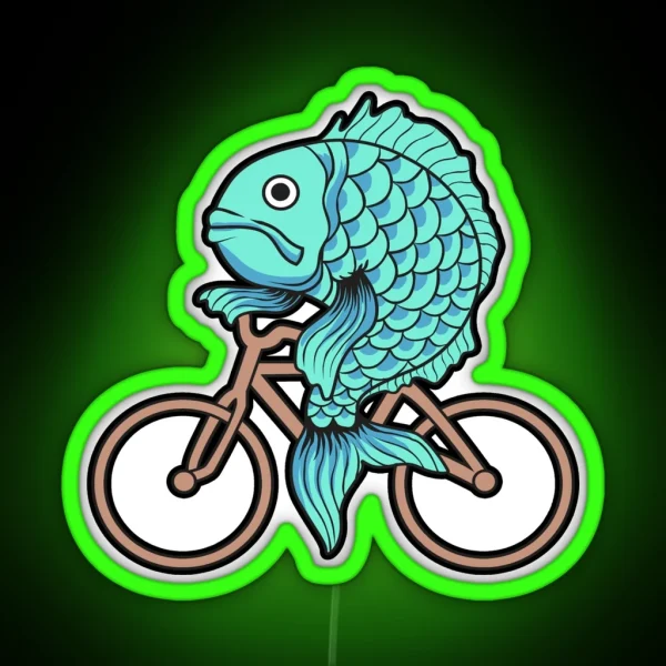 A Woman Without A Man Is Like A Fish On A Bicycle RGB Neon Sign