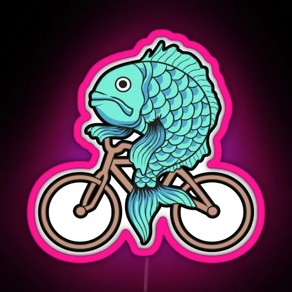 A Woman Without A Man Is Like A Fish On A Bicycle RGB Neon Sign
