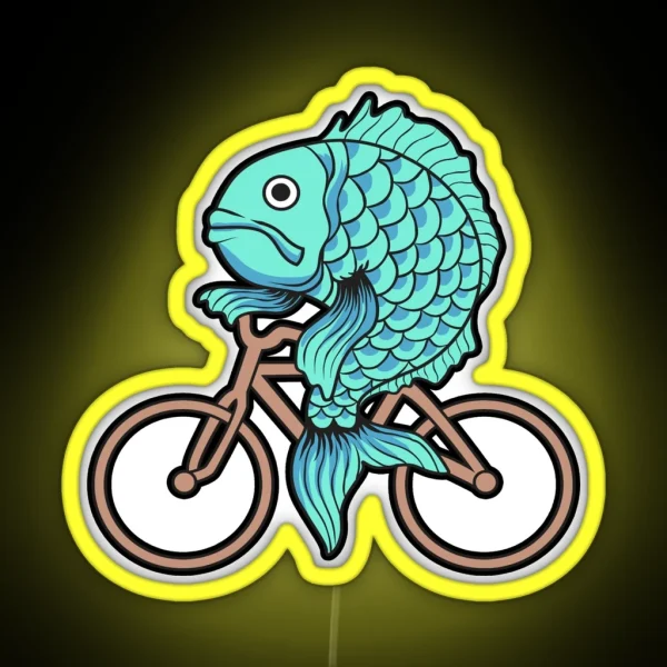 A Woman Without A Man Is Like A Fish On A Bicycle RGB Neon Sign