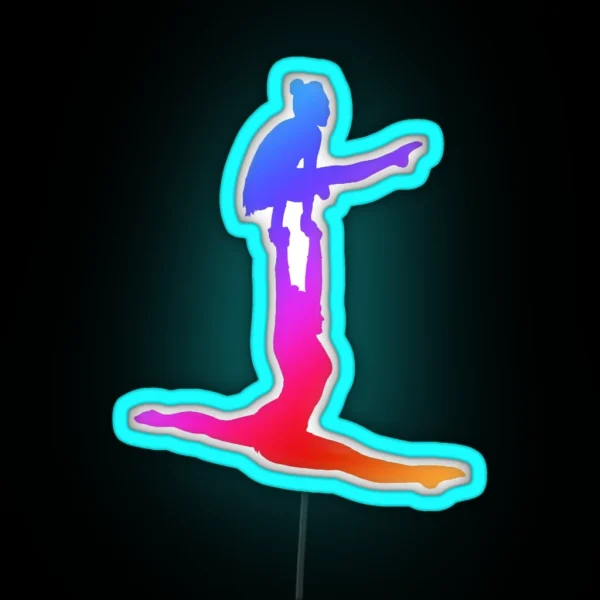 A Women S Pair Doing Straddle RGB Neon Sign