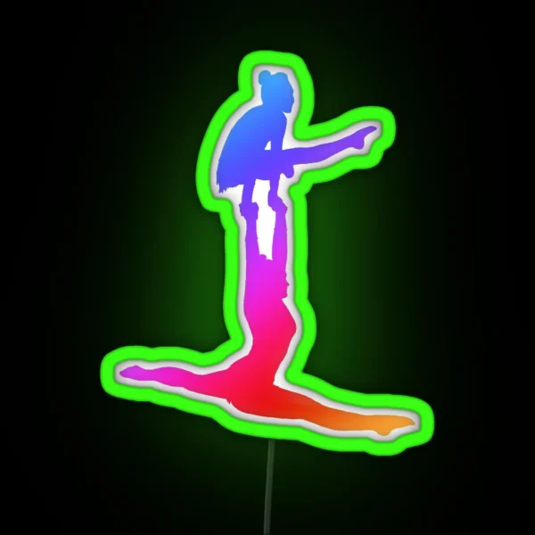 A Women S Pair Doing Straddle RGB Neon Sign
