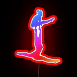 A Women S Pair Doing Straddle RGB Neon Sign