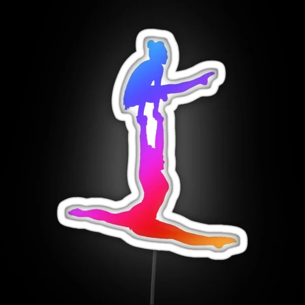 A Women S Pair Doing Straddle RGB Neon Sign