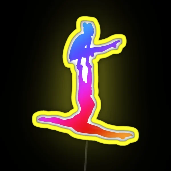 A Women S Pair Doing Straddle RGB Neon Sign