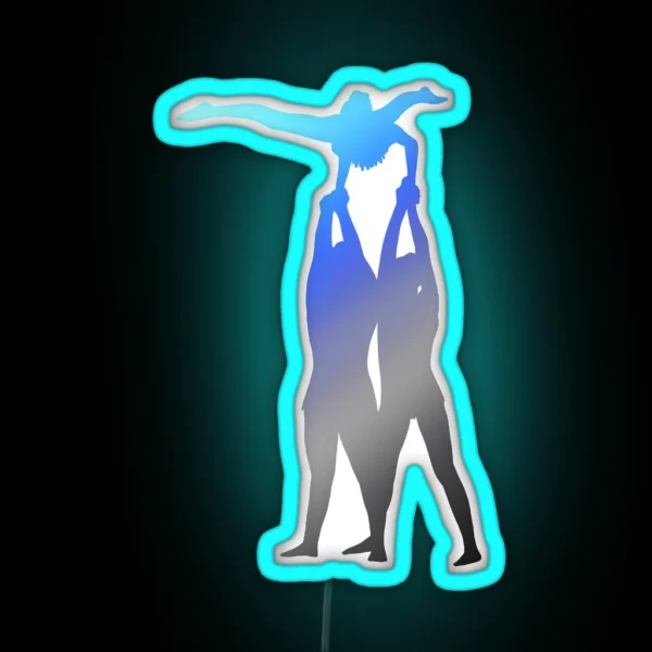A Women S Trio Doing Gut On Double Support RGB Neon Sign