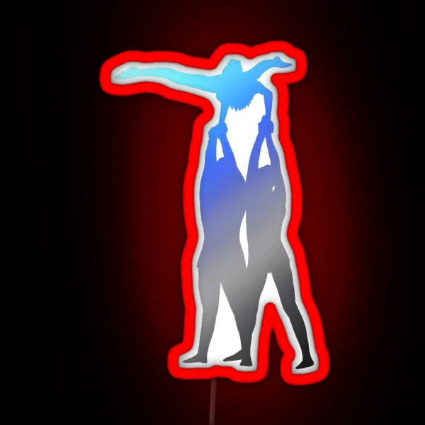 A Women S Trio Doing Gut On Double Support RGB Neon Sign