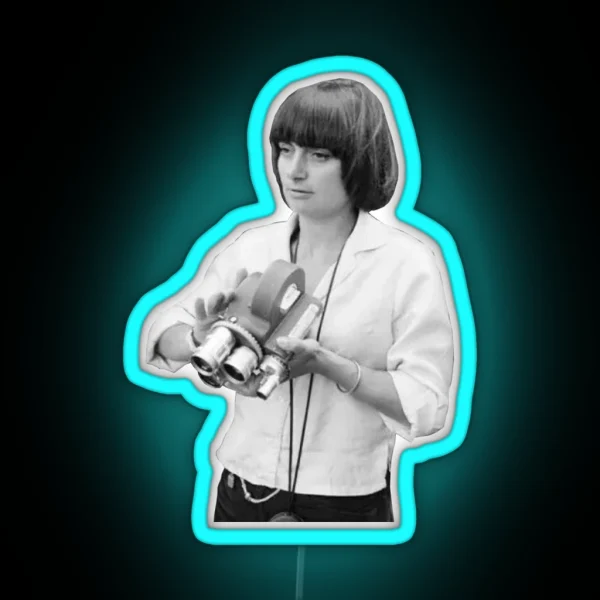 A Young Agnes Varda RGB Neon Sign