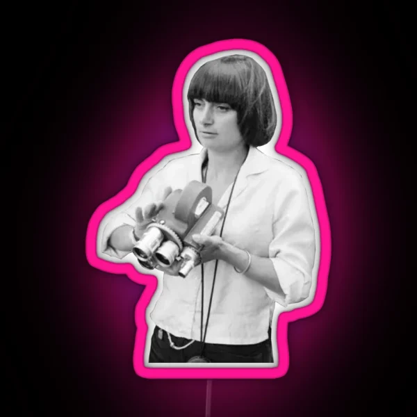 A Young Agnes Varda RGB Neon Sign