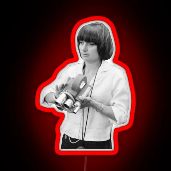 A Young Agnes Varda RGB Neon Sign