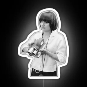 A Young Agnes Varda RGB Neon Sign