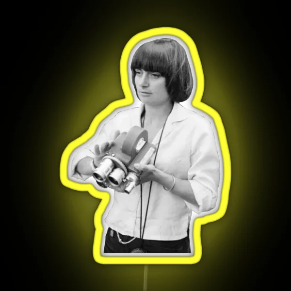 A Young Agnes Varda RGB Neon Sign