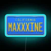 Vibrant A24 Maxxxine License Plate LED Neon Sign Decoration Artwork