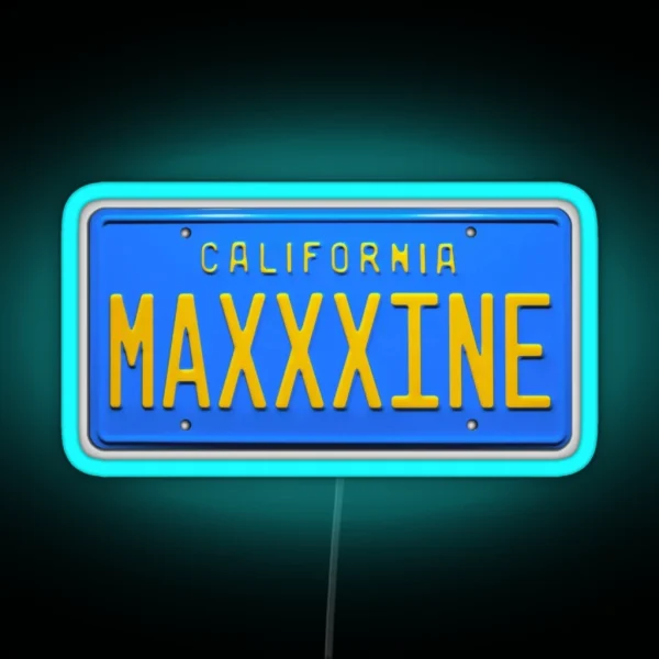 A24 Maxxxine License Plate RGB Neon Sign