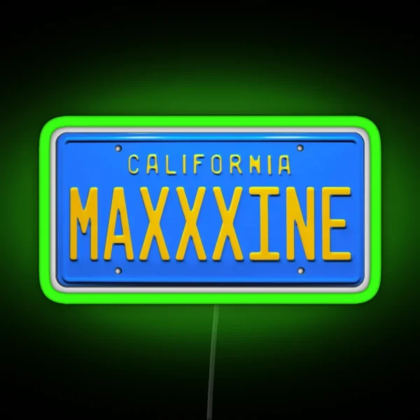 A24 Maxxxine License Plate RGB Neon Sign