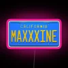 Bright Neon A24 Maxxxine License Plate Logo Sign in RGB