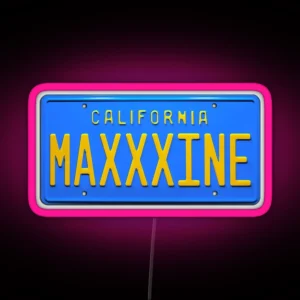 A24 Maxxxine License Plate RGB Neon Sign