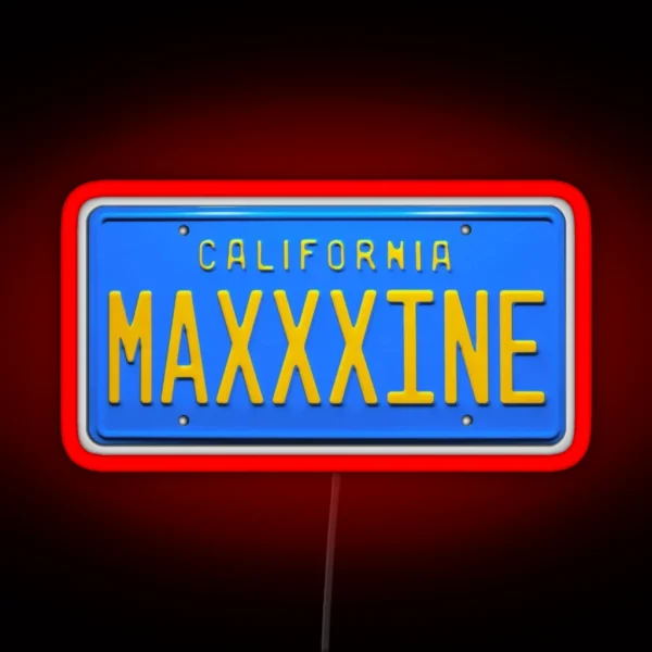 A24 Maxxxine License Plate RGB Neon Sign