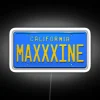 Customizable LED License Plate Signs with Vibrant RGB Neon Lighting Options