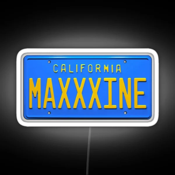 A24 Maxxxine License Plate RGB Neon Sign