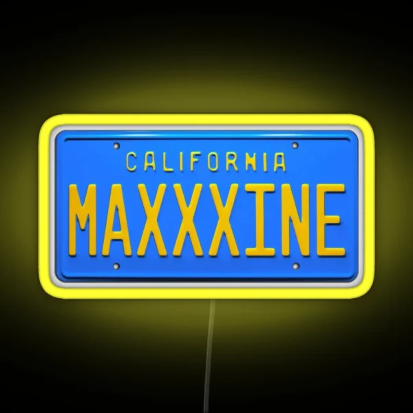 A24 Maxxxine License Plate RGB Neon Sign