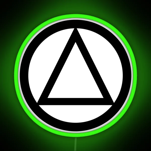 AA Triangle Recovery Symbol RGB Neon Sign