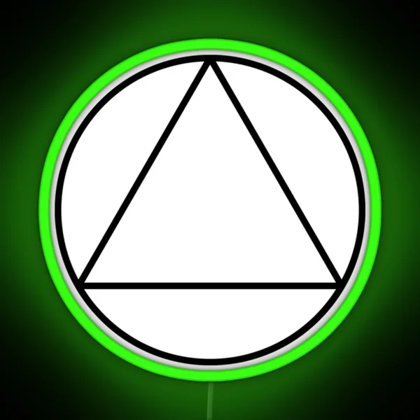 AA Triangle Recovery Symbol RGB Neon Sign