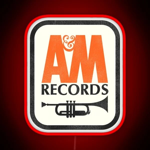 Aandm RECORDS 80s Defunct Music Label RGB Neon Sign