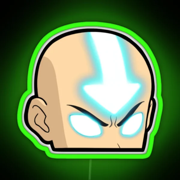 Aang Avatar The Last Air Bender Peeker Led RGB Neon Sign