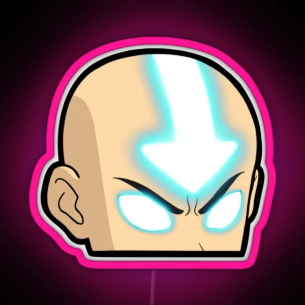 Aang Avatar The Last Air Bender Peeker Led RGB Neon Sign