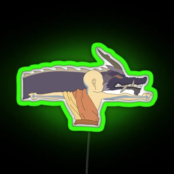 Aang Dragons Dance RGB Neon Sign