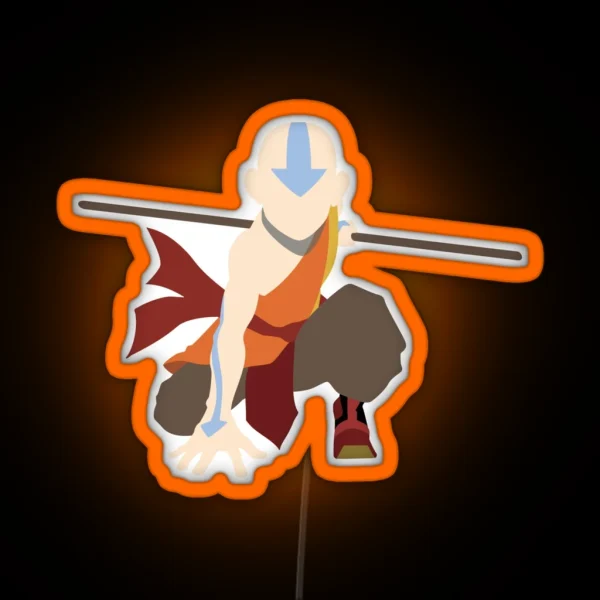 Aang The Last Airbender RGB Neon Sign