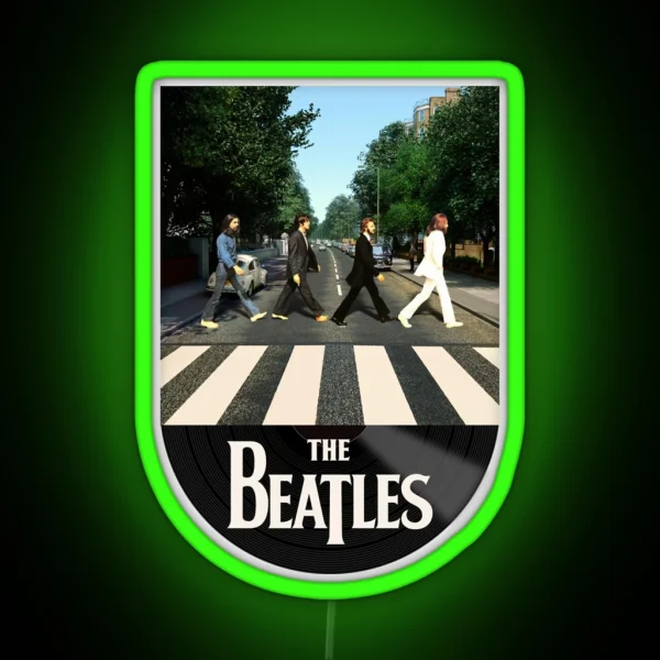 Abbey Road Cover The Beetles RGB Neon Sign