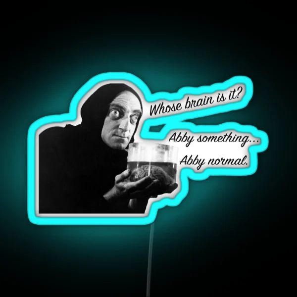 Abby Normal Dark Text RGB Neon Sign