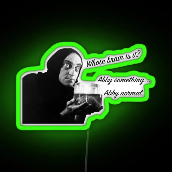 Abby Normal Dark Text RGB Neon Sign