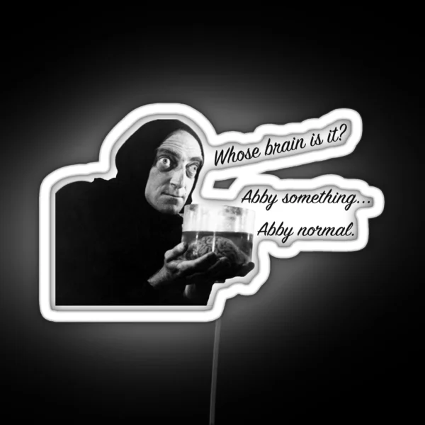 Abby Normal Dark Text RGB Neon Sign