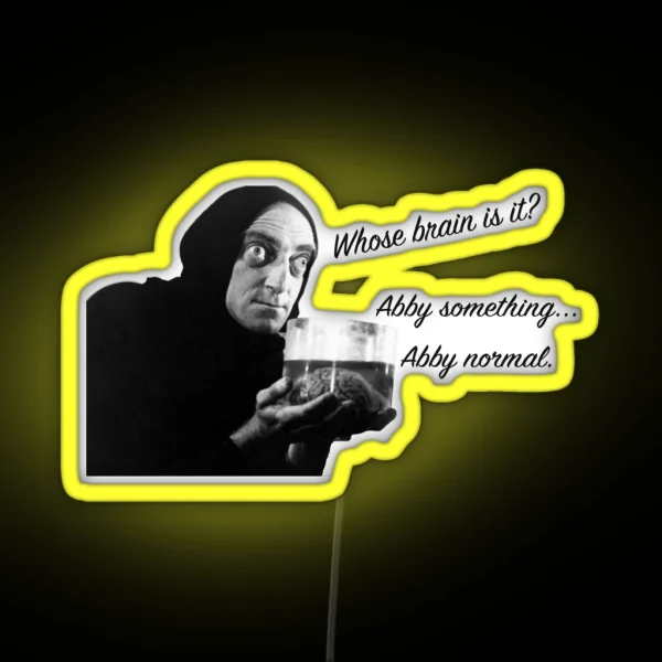 Abby Normal Dark Text RGB Neon Sign